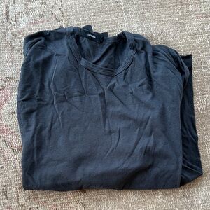 bassike Black long Sleeve Crew Tee